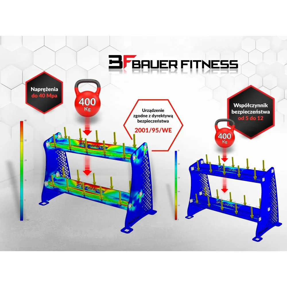 Stojak Bauer Fitness modułowy 5 par AC-1740