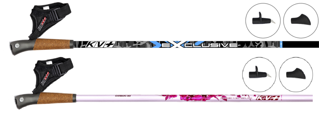 Kije do nordic walking KV+ Exclusive CLIP - różowe