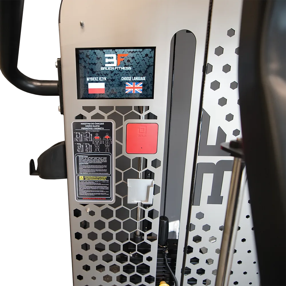 Maszyna SMART 2.0 na klatkę i plecy dwufunkcyjna ze stosem 2 w 1 Bauer Fitness PLM-640