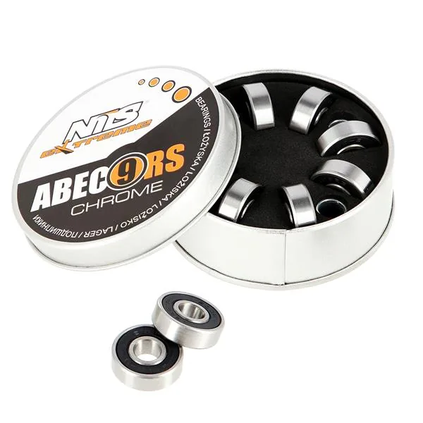 ŁOŻYSKA ABEC-9 RS GRAPHIT CHROME (8 szt.) OPAK. METAL