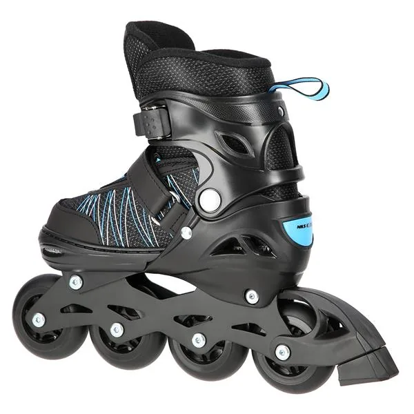 Nils extreme 2w1 z wymienną płozą czarno-niebieskie 2 ŁYŻWOROLKI Z WYMIENNĄ PŁOZĄ HOKEJOWĄ NILS EXTREME CZARNO-NIEBIESKIE 2W1