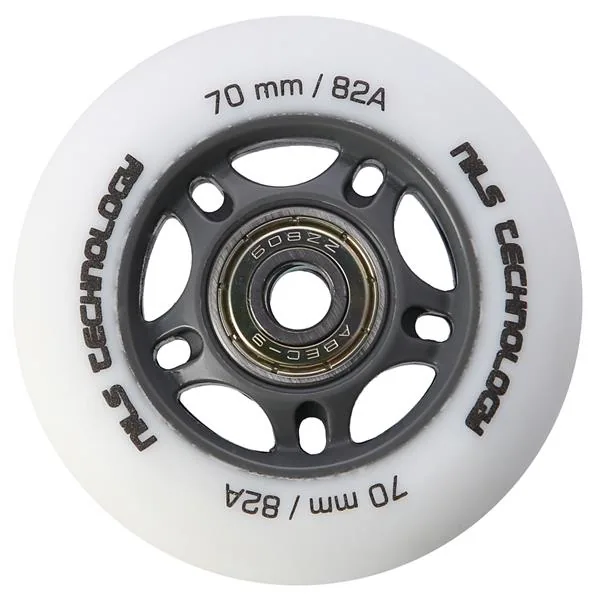ZESTAW - BIAŁE MATOWE KÓŁKA (4 szt.) PU 70x24 82A + ABEC-9 (8 szt.)