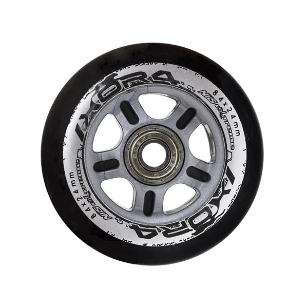 ZESTAW - CZARNE KÓŁKA (4 szt.) PU 76x24 82A + ABEC-9 CHROME (8 szt.)