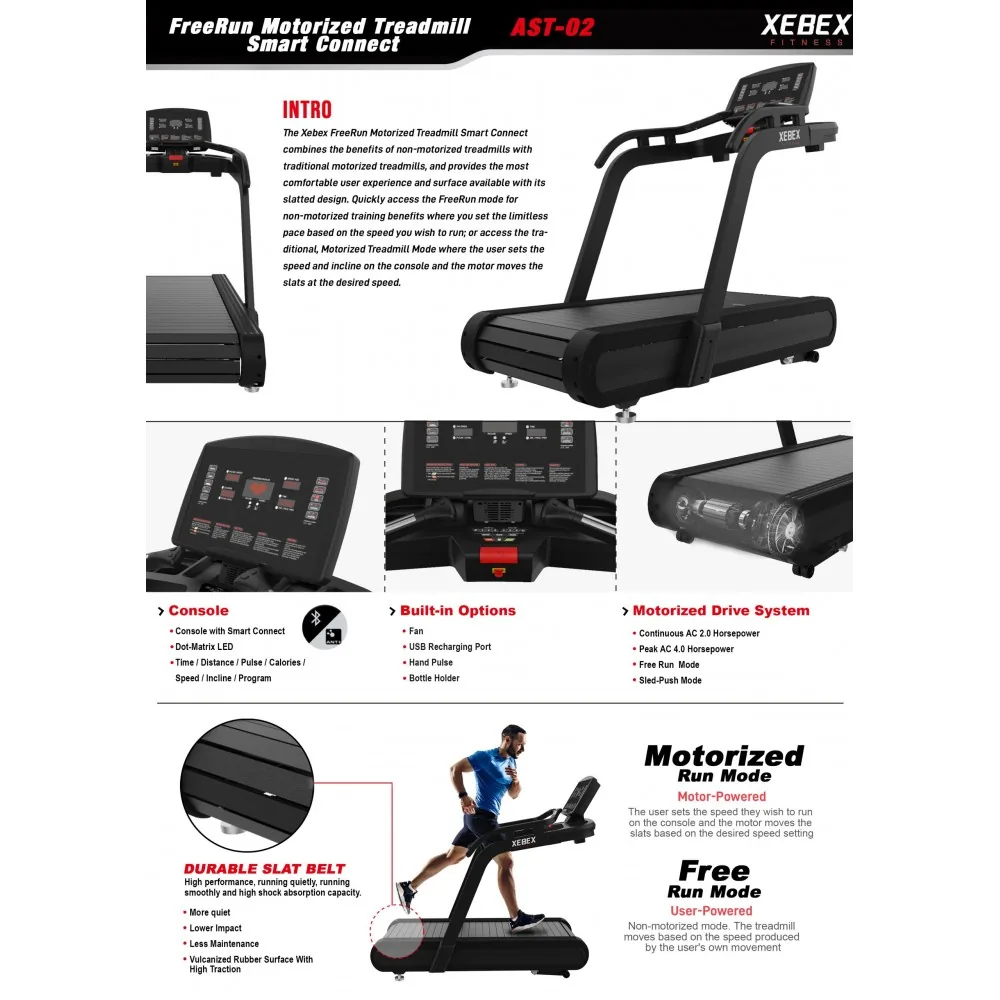 xebex-freerun-motorized-treadmill-smart-connect-xbx-801 9 XEBEX FREERUN MOTORIZED TREADMILL SMART CONNECT XBX-801