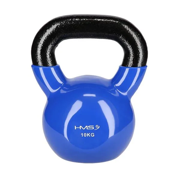10kg KETTLEBELL ŻELIWNY POKRYTY WINYLEM NIEBIESKI