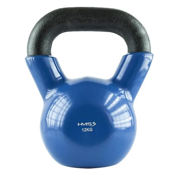 12kg KETTLEBELL ŻELIWNY POKRYTY WINYLEM NIEBIESKI