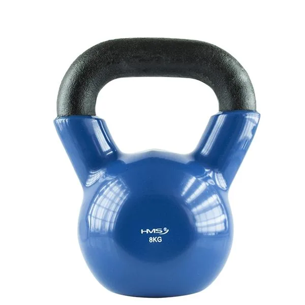 8kg KETTLEBELL ŻELIWNY POKRYTY WINYLEM NIEBIESKI