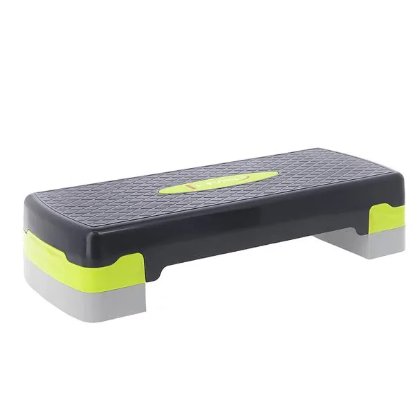 STEP DO AEROBIKU PREMIUM CZARNO-SZARO-LIMONKOWY HMS