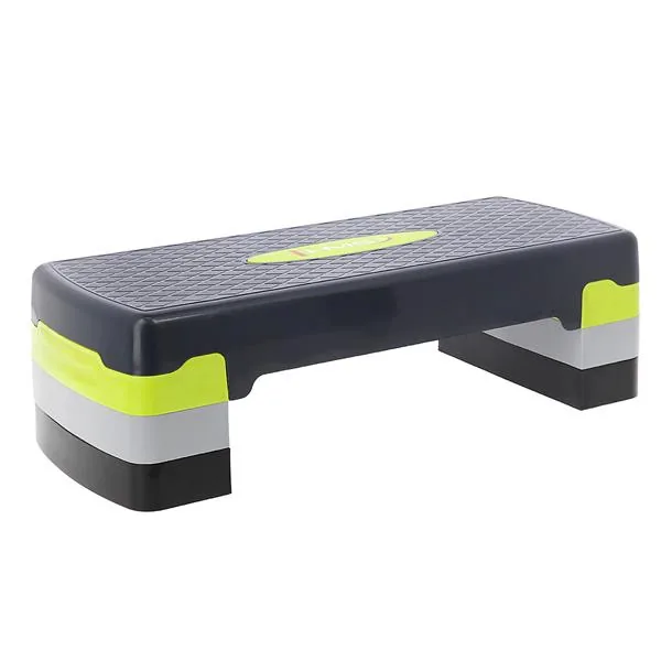 STEP DO AEROBIKU PREMIUM CZARNO-SZARO-LIMONKOWY HMS