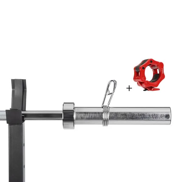 GO205+ zacisk ZG1000R GRYF OLIMPIJSKI 13.5KG 1500MM HMS PREMIUM 9 GRYF OLIMPIJSKI PROSTY 13.5KG 1500MM PREMIUM + ZACISKI ZG1000R