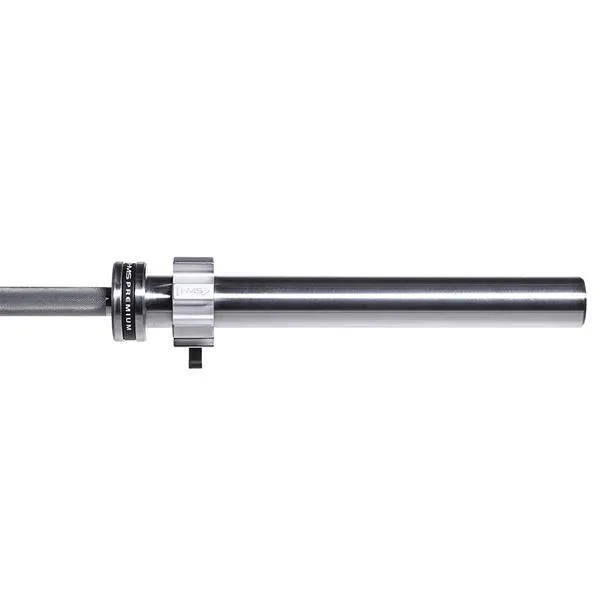 GO901 GRYF OLIMPIJSKI 20KG 2200MM HMS PREMIUM + ZG1500 SILVER ZACISKI LOCK JAW 6 GRYF OLIMPIJSKI PROSTY 20KG 2200MM PREMIUM + ZACISKI ZG1500 SILVER LOW JAW