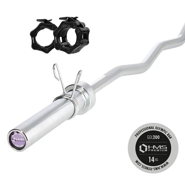 GRYF OLIMPIJSKI ŁAMANY 13.5KG 1500MM PREMIUM + ZACISKI ZG1000B