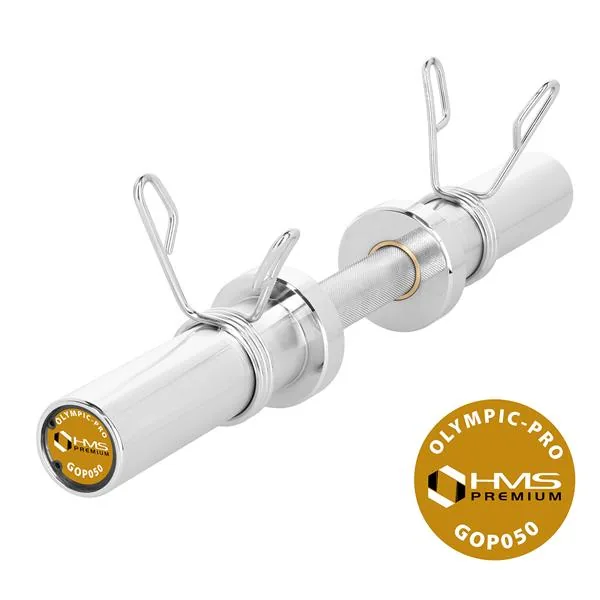 GRYF KRÓTKI OLIMPIJSKI 5KG 500MM + ZACISKI SPRĘŻYNOWE