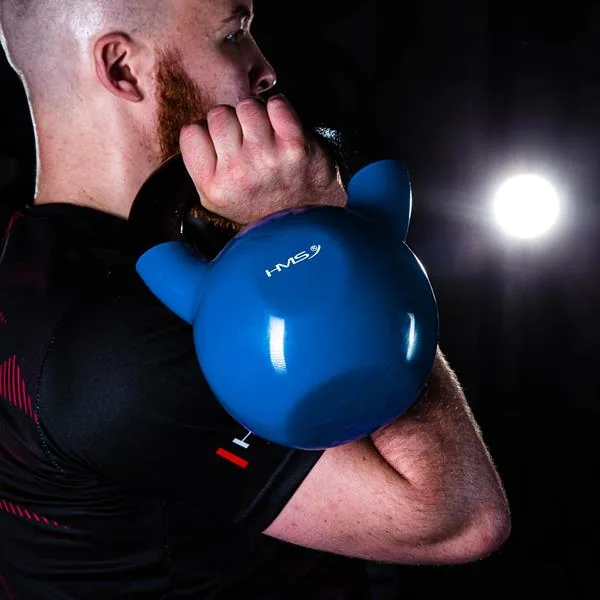 KNV04 BLUE KETTLEBELL ŻELIWNY POKRYTY WINYLEM HMS 7 KETTLEBELL ŻELIWNY POKRYTY WINYLEM NIEBIESKI