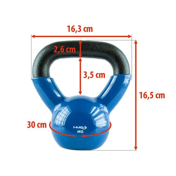 KNV04 BLUE KETTLEBELL ŻELIWNY POKRYTY WINYLEM HMS 8 KETTLEBELL ŻELIWNY POKRYTY WINYLEM NIEBIESKI