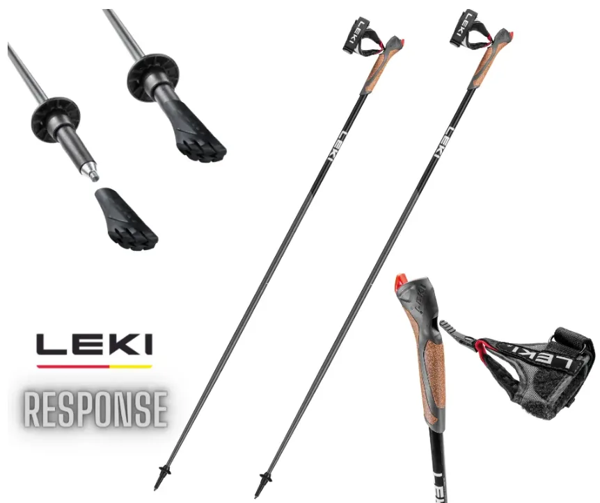 Kije do nordic walking Leki Response - black